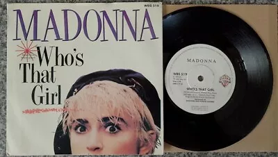 Madonna Who's That Girl Single Vinyl 7  Record South Africa 1987 Pop Rock  EX/EX • £24.99