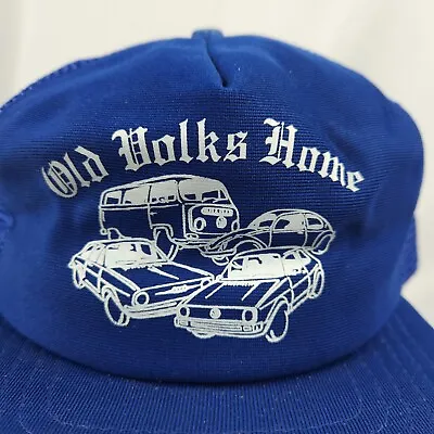 VTG New Era Blue Old Volks Home Volkswagen Bus Beetle Snapback Trucker Cap Hat • $29.99