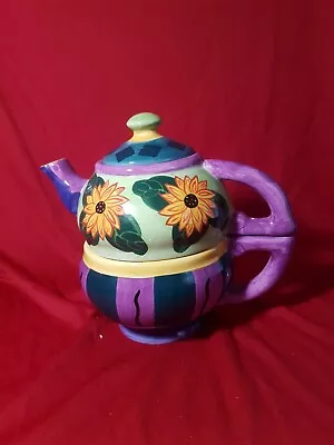 Milson & Louis - Stacking Teapot 3 Piece Set - Flower Design • $15.99