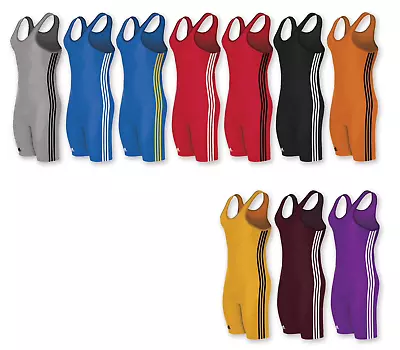 Adidas | AS102s | 3-Stripe Mens Wrestling Singlet | All Colors | All Sizes • $59.99