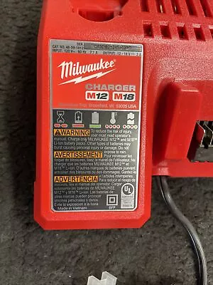 Genuine Milwaukee 48-59-1812 M12 M18 18V 12V Dual Voltage Battery Charger • $22.99