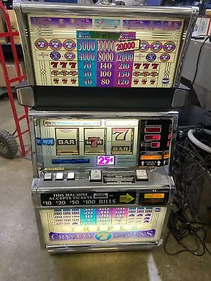 IGT S2000 SLOT MACHINE Crystal 7s Slot Machine (Free Play COINLESS) • $1049