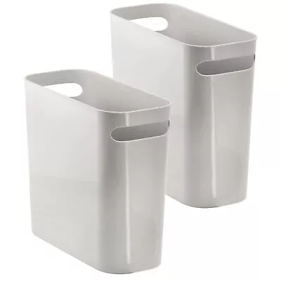 MDesign Plastic Small 1.5 Gal./5.7 Liter Trash Can With Built-In Handles • $25.99