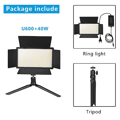 50W LED Video Light Photo Studio Lamp Photography Panel Lighting With Stand • $50.51