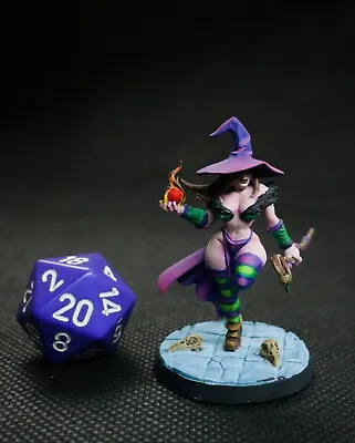 DnD Female Wizard/Sorcerer Hand-Painted 32mm Miniature D&D Pathfinder RPG • $49