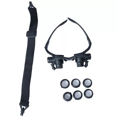 £10.57 • Buy 1 Set Magnifying Eyeglass Loupe Glasses Jewelers Visor Led Light Clock
