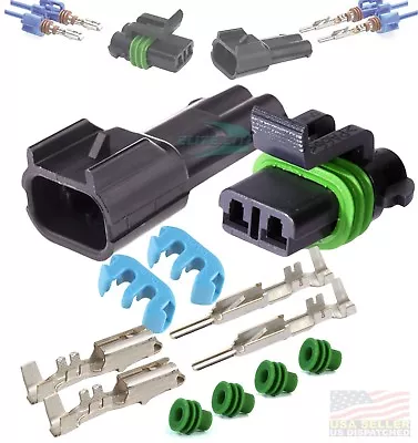 Delphi Metri-Pack 280 Series 2-Conductor Connector W/16-18 AWG Sealed Set • $9.99