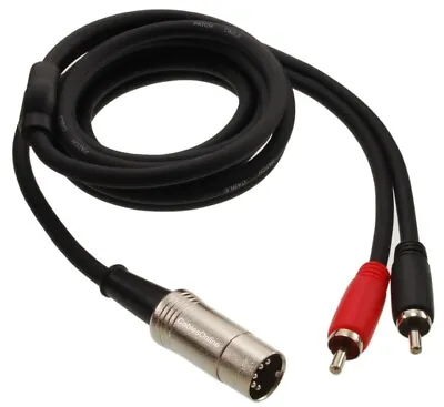 CablesOnline 6ft 5-Pin Din Plug To 2RCA Plug Blue Audio Cable • $15.95