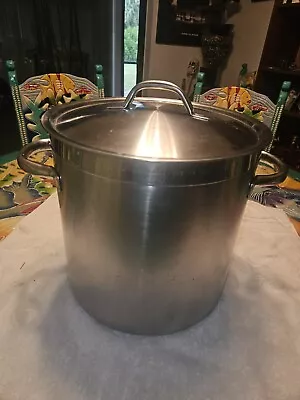 Vollrath 3106 Centurion 18/10 Stainless Steel 25  1/2 Qt Stock Pot With Lid Used • $69.99