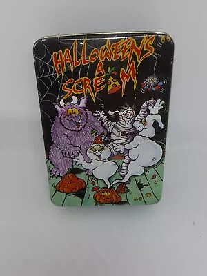 Vintage Halloween's A Scream Mini Storage Tin Container RUSS BERRIE AND COMPANY • $24.99