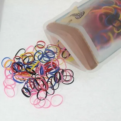 700 Mixed Color Mini Rubber Elastic Hair Ties Bands Rope Braids Plaits TPU Band • $2.99