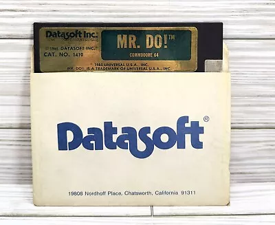 MR. DO! Commodore 64 C64 Atari 5.25 Floppy Disc Game 1982 - Rare !! Tested - A7 • $89.99