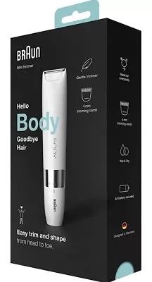 Braun Face Mini Body Trimmer In White • £14.99