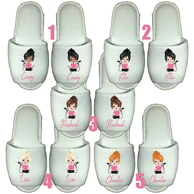 £6.49 • Buy Personalised Hairdresser Gift Spa Slippers - Hair Stylist Pamper Party Wedding 