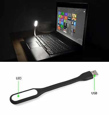 $3.75 • Buy Bright LED USB Mini Light Flexible Computer Lamp Laptop PC Desk Reading