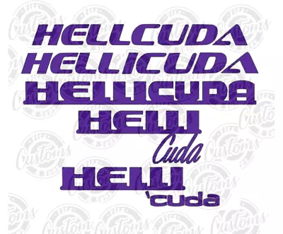 Custom HelliCuda Decal HellCat Decal Challenger Demon Barracuda • $12.49