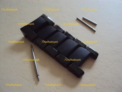 £18.50 • Buy Black Ceramic Top Fixed 5 Links Fit AR1451 Armani Men's Watch Strap 22mm