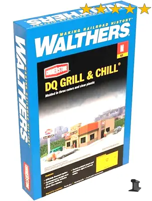 Walthers N Scale ~ New 2024 ~ Dairy Queen DQ Grill & Chill ~ Kit ~ 933-3846 • $29.97