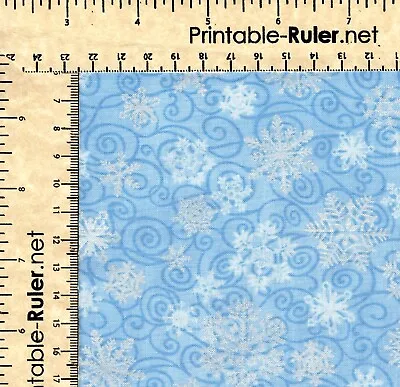 Winter Holiday Snowflake Fabric ½ YD Silver Metallic Hoffman 100% Cotton #606 • $10.99