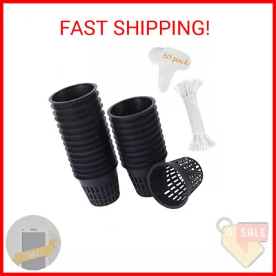 ORIMERC 30 Pack 3 Inch Net Cup Pots With Hydroponic Self Watering Wick & Plant L • $14.59