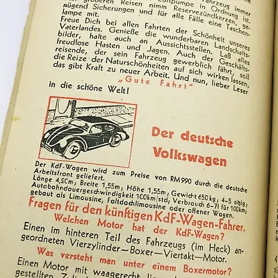 KdF Wagen HEFT ARTIKEL BILD OLDTIMER VW SPLIT BUG BEETLE CCG FAHRZEUG BREZEL WOW • $199