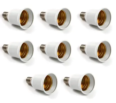 Small Screw SES E14 To Edison Screw E27 ES Bulb Adaptor Converter Holder 8 Pack • £12.99