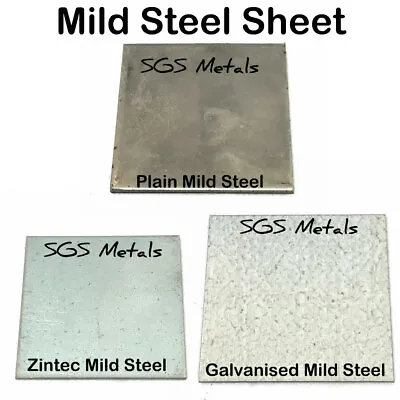 Galvanised Zintec Or Mild STEEL SHEET Metal Plate Guillotine Cut UK Supplier • £5.28
