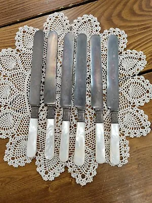 Sterling  And Mother Of Pearl Knife Antique Knife Set Of 6! • $34.97