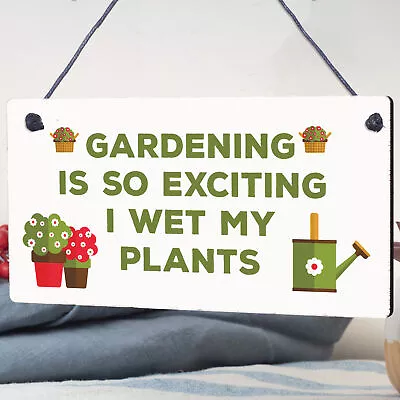 Funny Garden Plaque Gardening Gifts Hanging Garden Shed Signs Novelty Decor • £3.95