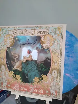 Sierra Ferrell-'Trail Of Flowers' Candyland Blue&Pink Swirl Vinyl Signed Cover • £96.99