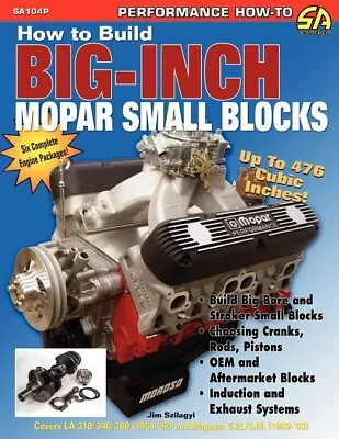 How To Build Big-Inch Mopar Small Blocks Book~318 340 360 LA~Magnum 5.2 5.9l~NEW • $35.05