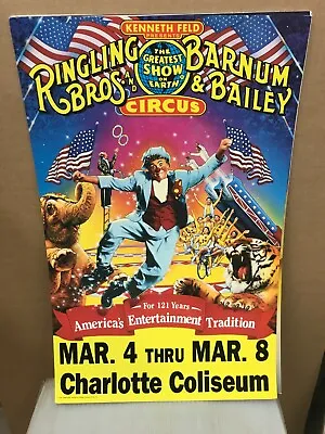 $11.77 • Buy Vintage Ringling Bros. Circus Poster  14 X22  David Larible Featured 121st Year