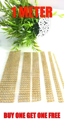 £4.59 • Buy 9m Length Silver Diamante/ Diamonte Rhinestone Effect Mesh Ribbon Cake Trim 