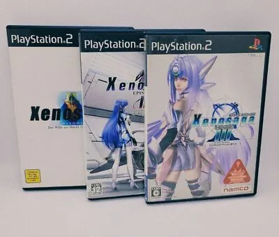 Lot 3 Xenosaga Episode I & II & III Set PS2 PlayStation 2 From Japan Tested • £49.08
