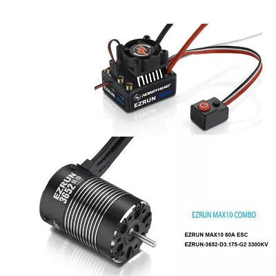 Hobbywing Ezrun 3652SL G2 3300kv Motor W/ Max10 60A ESC Combo 1/10 Brushless • $159.99