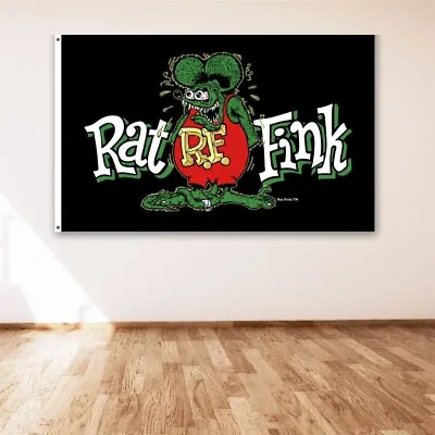 Rat Fink Flag 3x5 Ft Banner Matco Cloth Hot Rod Ford Chevy Mustang Mopar • $13.88