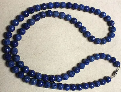 Gorgeous Vintage All Natural Lapis Lazuli Necklace Opera Length 32  • $150