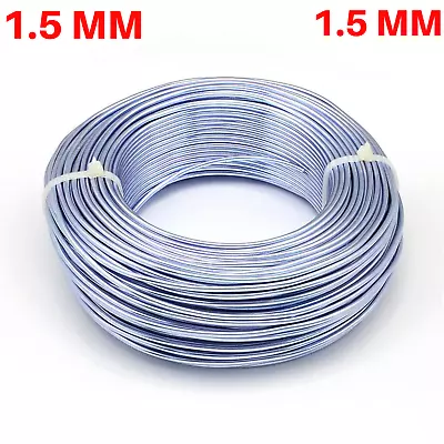 1.5mm Aluminium Craft Florist Wire Jewellery Making Steel Blue 15 Gauge X 6m • £2.80