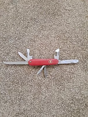 Vintage Red  Victorinox Swiss Army Knife Victoria Officer Suisse • $49.99