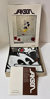 NOS Vintage MICKEY MOUSE Shower Curtain Walt Disney Vinyl Jakson 70” X 72” • $34.50