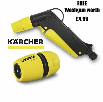 Karcher 2.645-087.0 Univeral Hose Connector With Aqua Stop + Free Washgun • £8.95