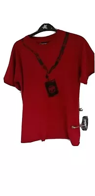 Bacardi Lanyard Tag Logo Unisex Red T-shirt Official Small 34 Inch Chest • £3.50