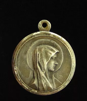 Vintage Virgin Mary Medal Religious Holy Catholic Sacred Heart Of Jesus • $7.99