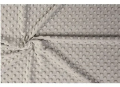 £5.50 • Buy Supersoft Dimple Dot Cuddle Popcorn Soft Fleece Plush Fabric - Light Grey