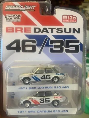 A1 Greenlight BRE Datsun (Chrome Edition) 1971 BRE Datsun 510 Chase Cars • $125