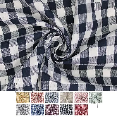 100% Cotton Gingham Fabric  3/8  (9mm X 10mm) Check Sewing Quilting Crafts • £1.50