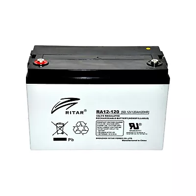 Ritar 12V 120A AGM Battery RA12120SD Deep Cycle Sealed 4X4 Camping Caravan • $320