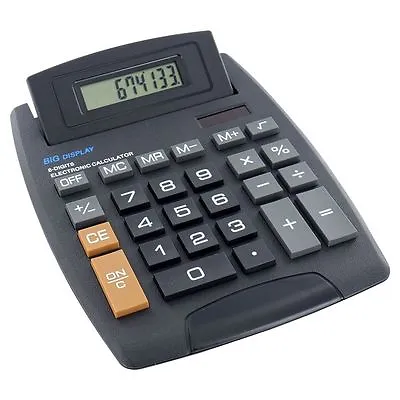 £3.99 • Buy Jumbo Desktop Calculator 8 Digit Large Button School Home Office Battery Solar