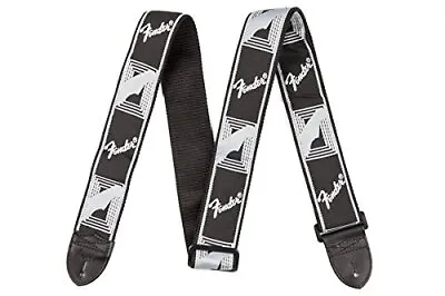 Genuine Fender 2  Monogrammed Adjustable Guitar Strap W/ Fender Logo Black/Grey • $14.09