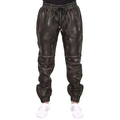 Joggers Leather Genuine Casual Men Track Pant's Stylish Party Wear Lambskin • $150